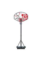 basketbalstandaard 140 213 cm PE zwart/wit/rood