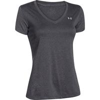 Under Armour HeatGear Tech Solid Trainingsshirt Damen, dunkelgrau, XS