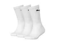 Puma Kinder Socken, 3er Pack - Sport Junior, Frottee-Sohle, Rippbündchen, Logo, Weiß