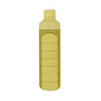 YOS Bottle mit Tabletten-Spender 7 Tage gelb