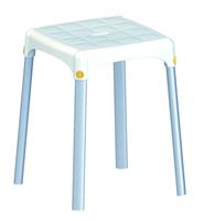 Douchekruk - vierkant - zachte zitting licht blauw