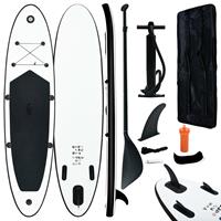 vidaXL Stand-up paddleboard opblaasbaar zwart en wit