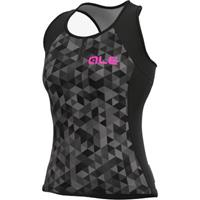 Alé Women's Solid Triangles Sleeveless Jersey Black/Wh - Fietstruien