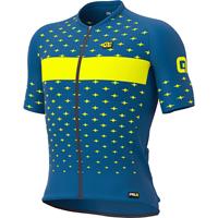 Alé PRR Stars Jersey SS21 - Petrol-Fluo Yellow