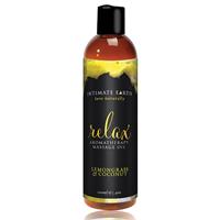 Intimate Earth Relax Massageöl Zitronengras und Kokosnuss - 120 ml