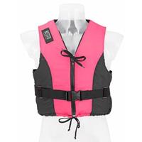 Besto Dinghy Zipper 50N zwemvest, roze/zwart, maat S, 40-50 kg