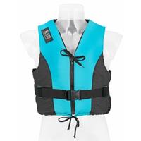 Besto Dinghy Zipper 50N zwemvest, aqua blauw/zwart, maat XXL, 70++ kg