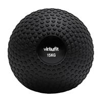 Slam Ball℃ Fitness Bal ℃ Crossfit Bal - 15 kg ℃ Zwart
