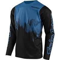 Troy Lee Designs Skyline LS Jersey Diffuze 2021 - Diffuze Blue Bird - Black