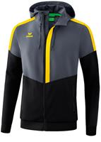 erima Squad Präsentationsjacke mit Kapuze slate grey/black/yellow