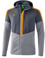 erima Squad Trainingsjacke mit Kapuze slate grey/monument grey/new orange