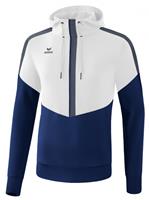 Erima Hoodie SQUAD hoody white/new navy/slate grey