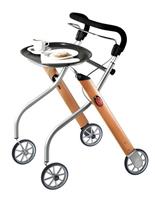 Trust Care Let's go Indoor Rollator - Walnoot/Chroom