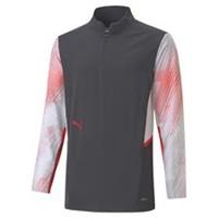 PUMA Trainingsshirt IndividualCUP Kwartrits Spectra - Asfalt/Rood Kinderen