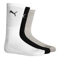 Puma Regular Crew Socks 3-PACK schwarz/grau Größe 39-42