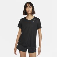 Nike Dri-FIT Race Hardlooptop met korte mouwen voor dames - Zwart