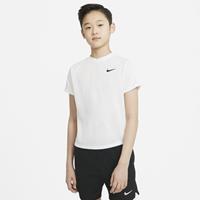 Nike Court Dri-FIT Victory Tennistop met korte mouwen voor jongens - Wit