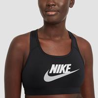 Nike Training Swoosh Futura Sports Bra Damen - Black/White/Particle Grey - Damen, Black/White/Particle Grey
