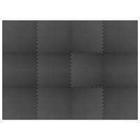 vidaxl Bodenmatten EVA-Schaum 12 Stk. 4,32m² Schwarz