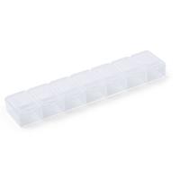 1x Medicijnen Doos/pillendoos 7 Daags Transparant 15 Cm - Drogisterij/persoonlijke Verzorging Accessoires