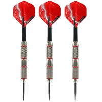 1x Set Van 3 Dartpijlen Blackjack Brass Red 21 Grams - Darten/darts Sport Artikelen Pijltjes Messing