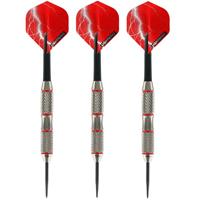 1x Set Van 3 Dartpijlen Blackjack Brass Red 21 Grams - Darten/darts Sport Artikelen Pijltjes Messing