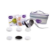 VIBRALUXE PRO Massagegerät mit 6 verschiedenen Aufsätzen Massagegeräte silber