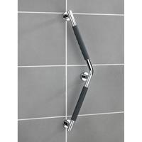 FP Wenko Edelstahl Wandhaltegriff Secura 37 x 37 cm - Griff-Fläche: Anthrazit, Griff: Chrom