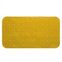 5Five Anti-slip badkamer douche/bad mat geel 70 x 35 cm rechthoekig - Badmatjes