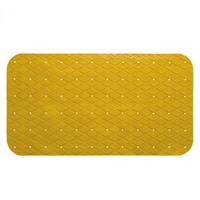 Anti-slip badkamer douche/bad mat geel 70 x 35 cm rechthoekig - Badmatjes