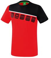 erima 5-C T-Shirt red/black/white