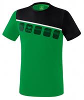 erima 5-C T-Shirt smaragd/black/white