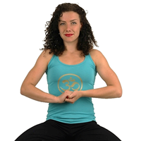 Yogi & Yogini Yoga top 'Ohm' Turquois - M 