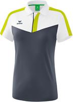 erima Squad Funktions Poloshirt Damen white/slate grey/bio lime