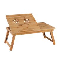 Decopatent Laptoptafel Voor Op Bed Van Bamboe Hout Hoogte Verstelbaar