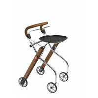 Trust Care Let's Go Indoor rollator walnoot/chroom