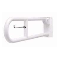 Secucare opklapbare toiletsteun 600 mm met toilet rolhouder