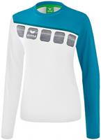 erima 5-C Longsleeve Damen white/oriental blue/colonial blue