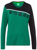 erima 5-C Longsleeve Damen smaragd/black/white