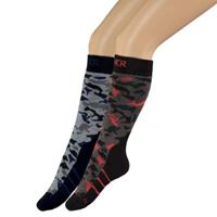 Sinner Camo jongens skisokken - Bruin/Blauw - maat 31-34