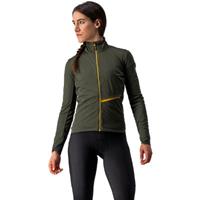 Castelli Women's Go Cycling Jacket AW21 - MILITARY GREEN-FIERY RED-SAFFRON