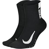 Nike Laufsocken Multiplier Knöchel 2-er Pack - Schwarz/Weiß