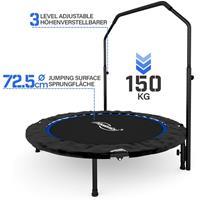 ECOMSOF Fitness Trampolin - Ø 101cm höhenverstellbarer Haltegriff Mini-Trampolin 150 kg