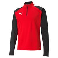 Puma Trainingsshirt teamLIGA Kwartrits - Rood/Zwart