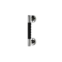 Praxis Ridder handgreep Ken S glanzend chroom zwart met antislip grip