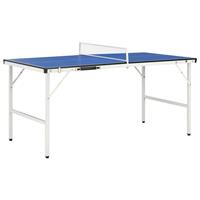 vidaXL Tischtennisplatte mit Netz 5 Fuß 152×76×66 cm Blau 