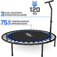 ECOMSOF Fitness Trampolin - Verstellbarer Griff Ø 101 cm Mini-Trampolin max 120 kg