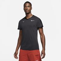 Herren Kurzarm-t-shirt Nike Court Dri-fit Adv Rafa Schwarz