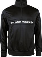 The Indian Maharadja Drill Top Men Poly Terry Half Zip Black