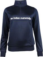 The Indian Maharadja Drill Top Women Poly Terry Half Zip Navy